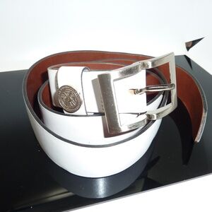 YRI  PGA GOLF CLUB YRI WHITE MADE IN USA Leather Mens Belt Sz. 38/95
